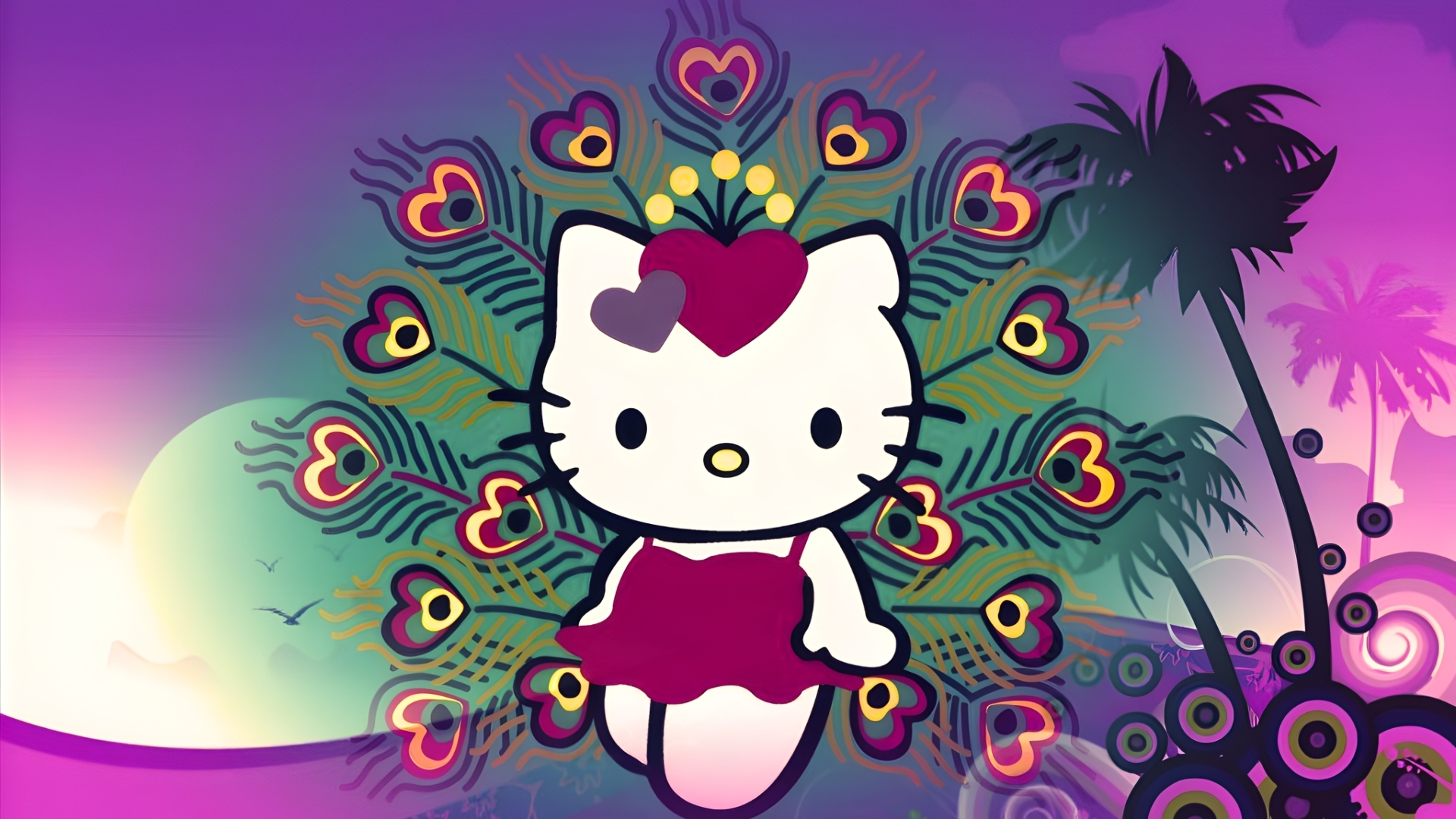 kitty subtle kawaii background
