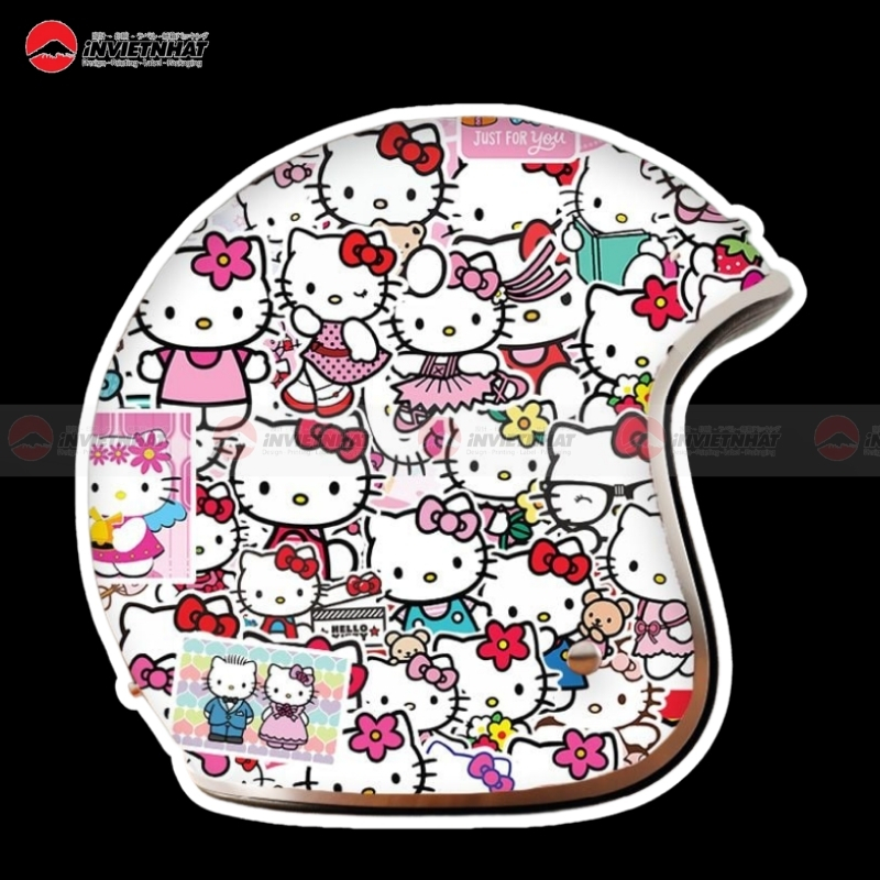 79+ Mẫu sticker Hello Kitty cute, bựa CHỐNG NƯỚC dán đẹp 79 nhan Hello Kitty dan non bao hiem