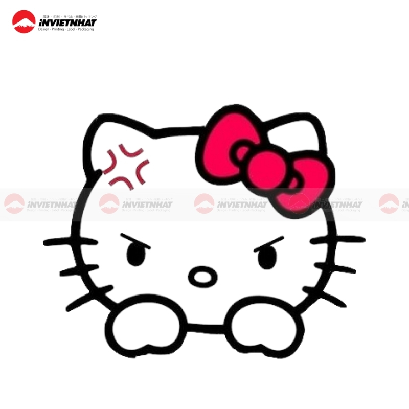 79+ Mẫu sticker Hello Kitty cute, bựa CHỐNG NƯỚC dán đẹp 128 nhan Hello Kitty mini