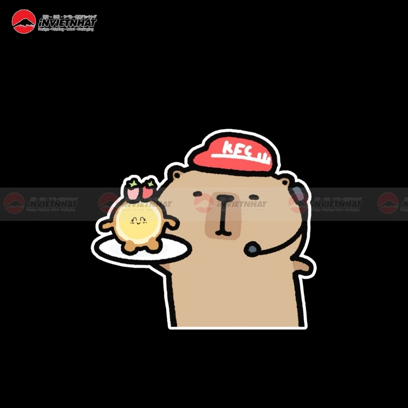 nhan tem capybara kfc