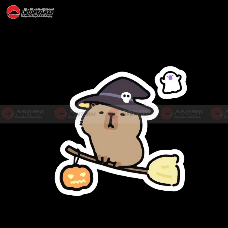 nhan tem phu thuy capybara