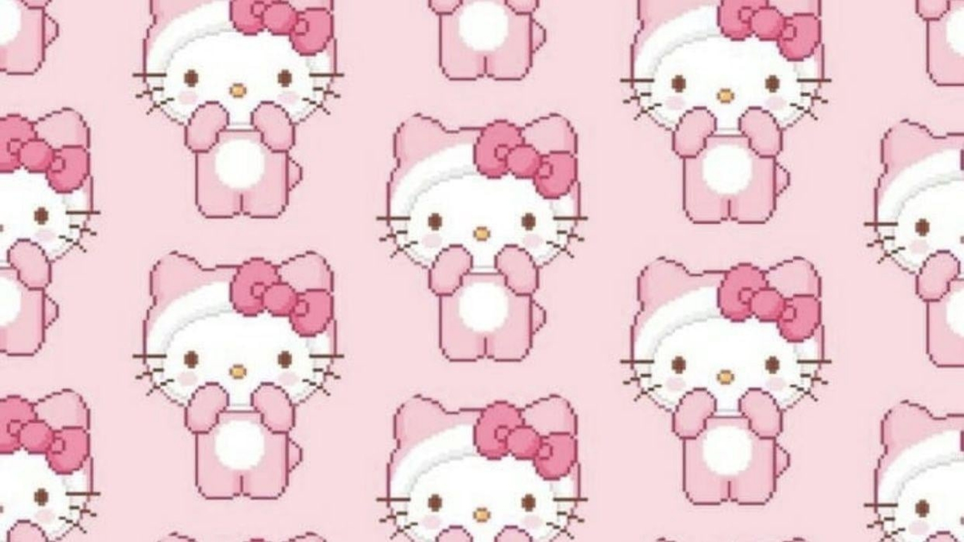 pink background hello kitty