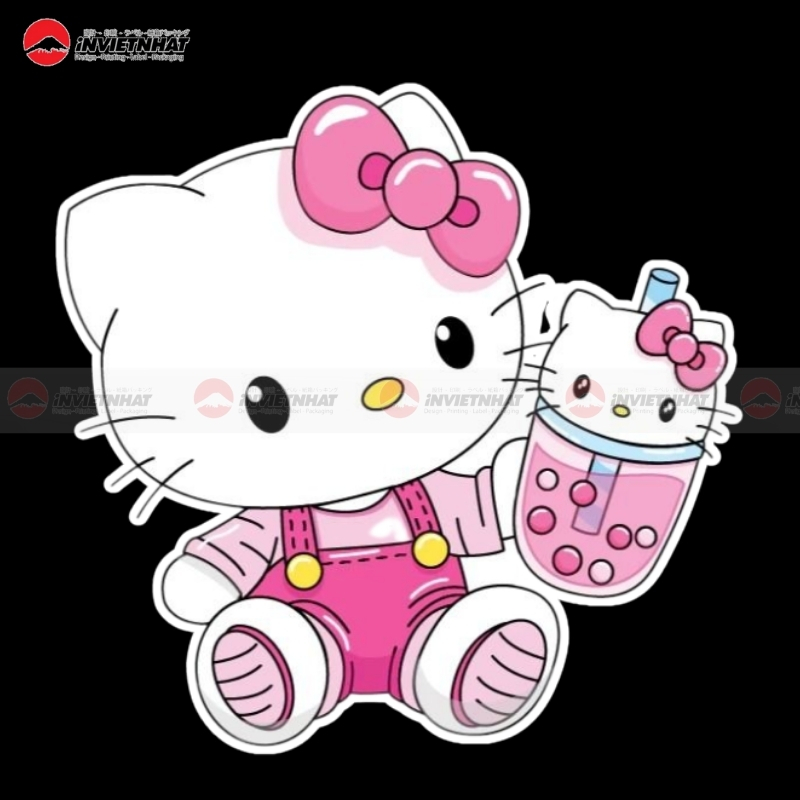 sticker Kitty hoat hinh chibi