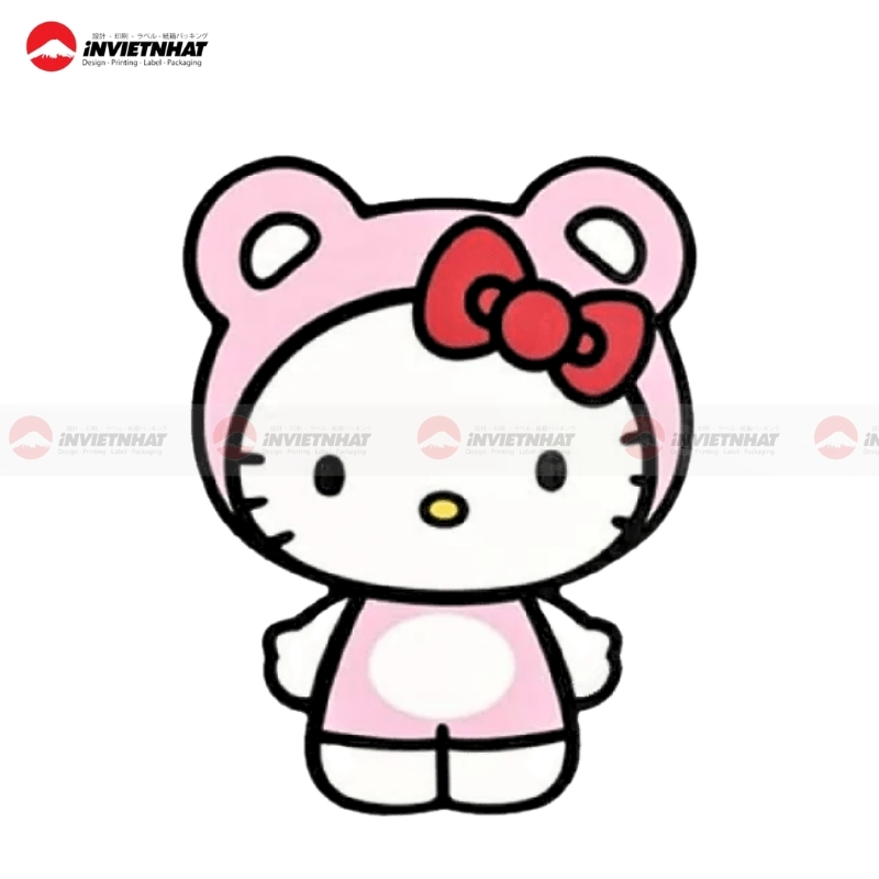 sticker Kitty trong suot