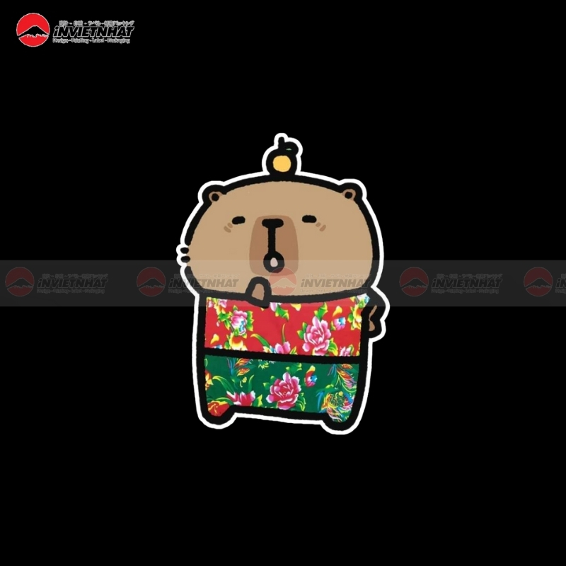 sticker dan capybara chan bong