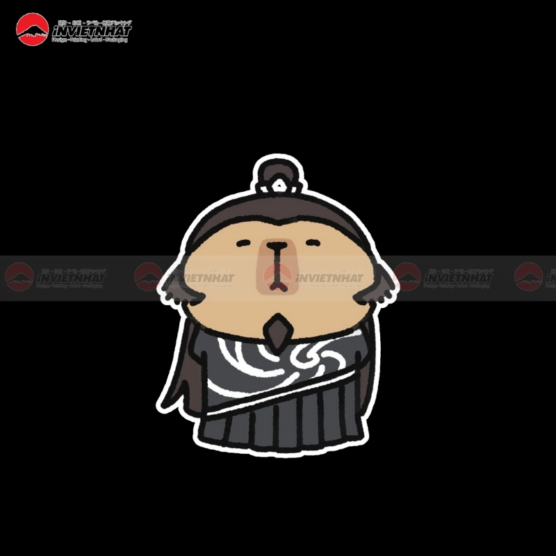 sticker dan capybara kiem thuat