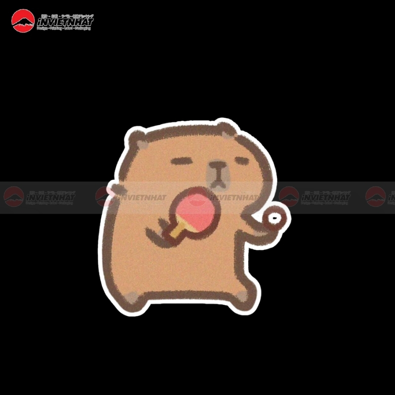 sticker dan capybara