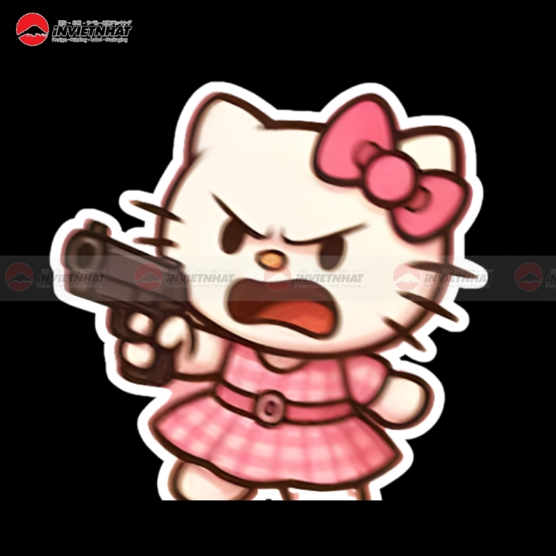 79+ Mẫu sticker Hello Kitty cute, bựa CHỐNG NƯỚC dán đẹp 95 sticker hello kitty action