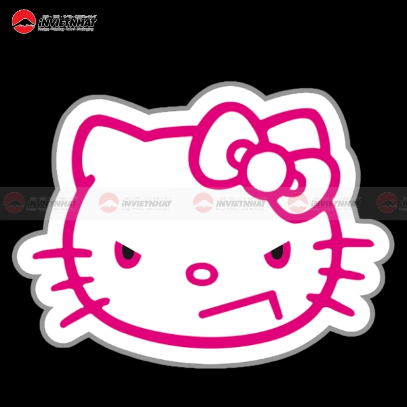 sticker hello kitty angry