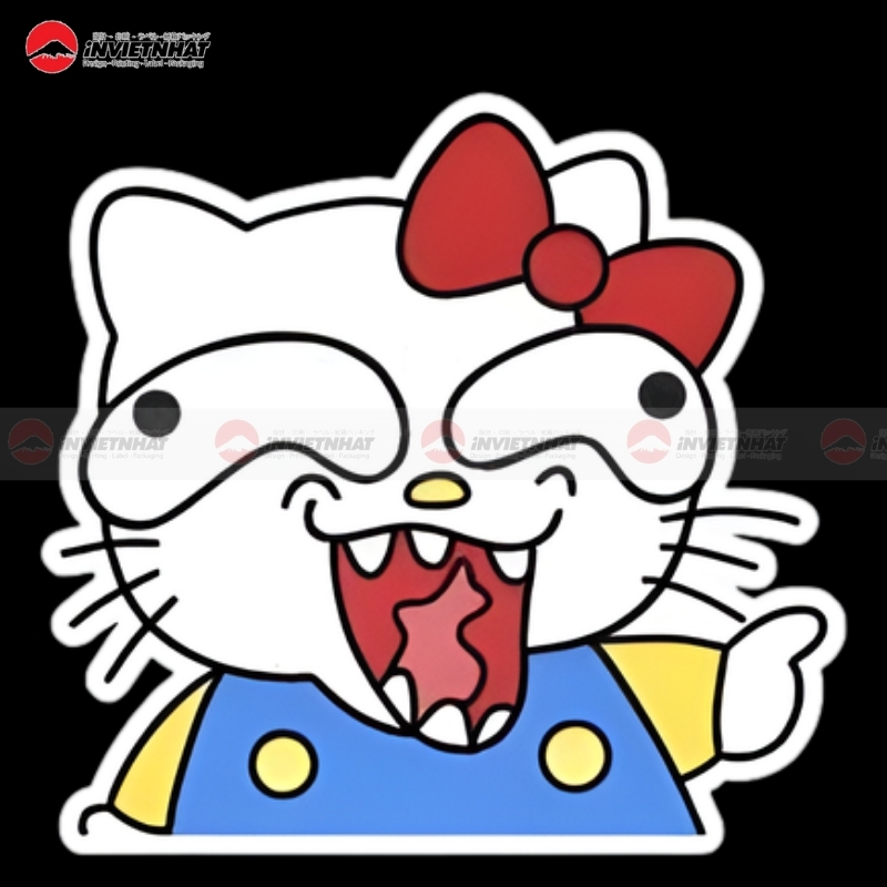 79+ Mẫu sticker Hello Kitty cute, bựa CHỐNG NƯỚC dán đẹp 120 sticker hello kitty cuoi