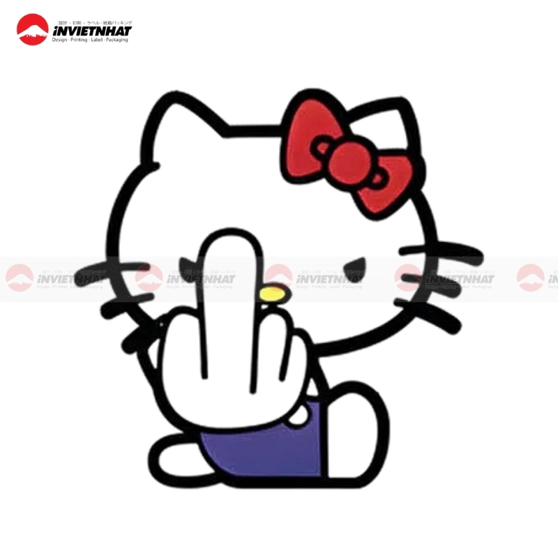 sticker hello kitty do ngon giua