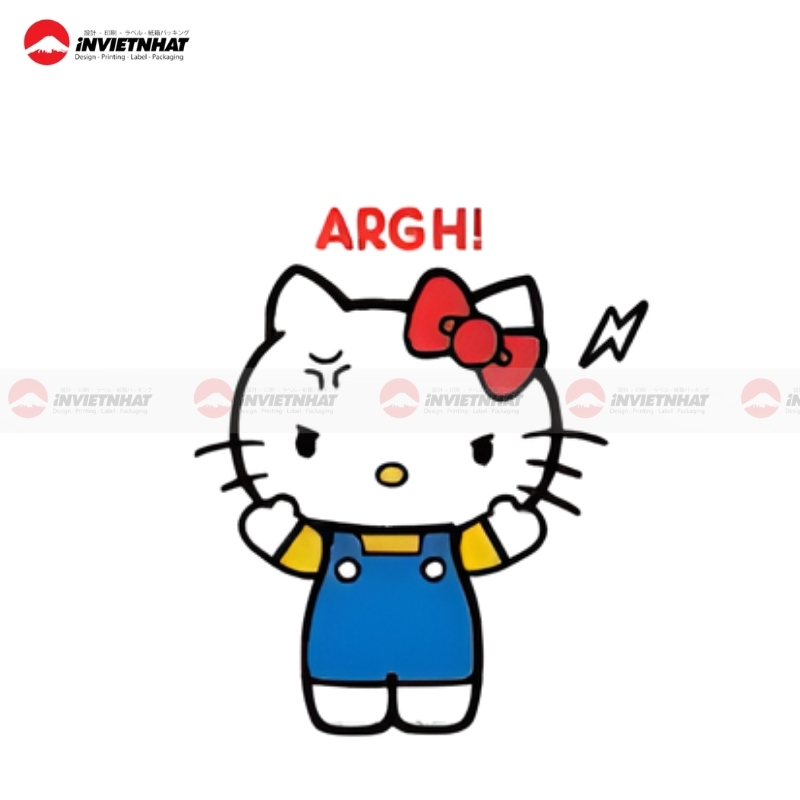 sticker hello kitty gian doi
