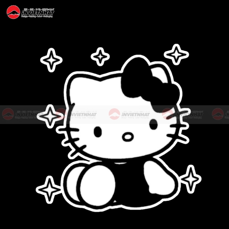 sticker hello kitty nen den