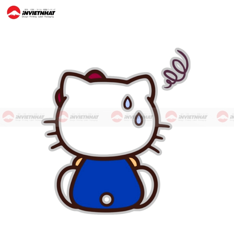 sticker hello kitty quay mat