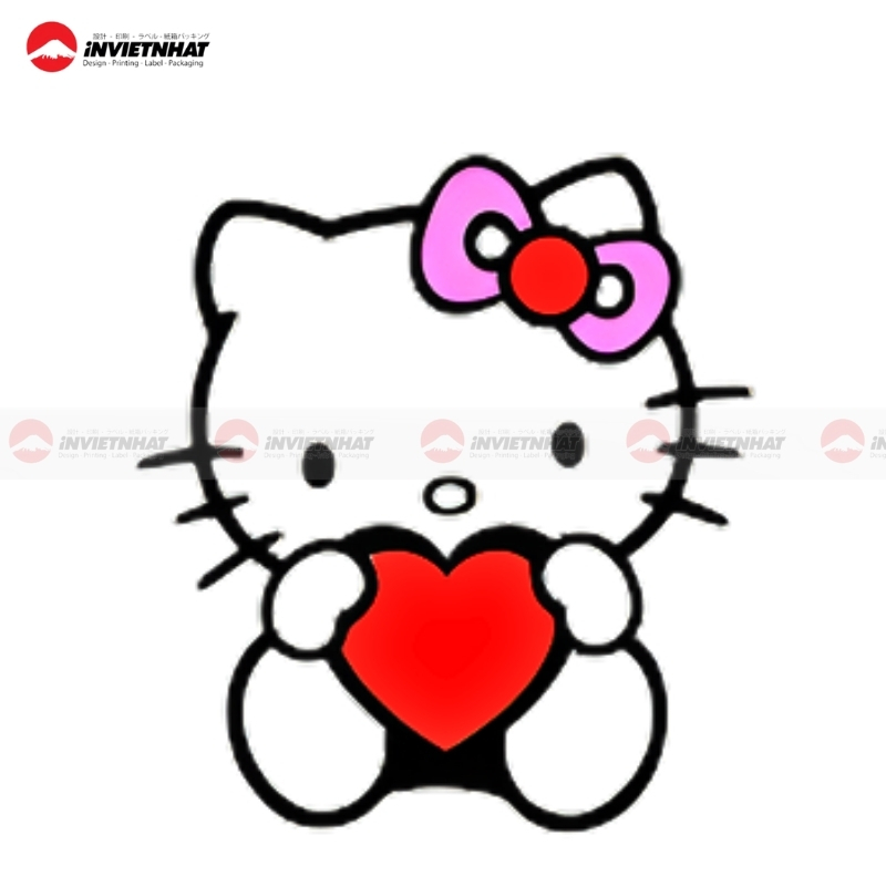 sticker kitty cho be gai