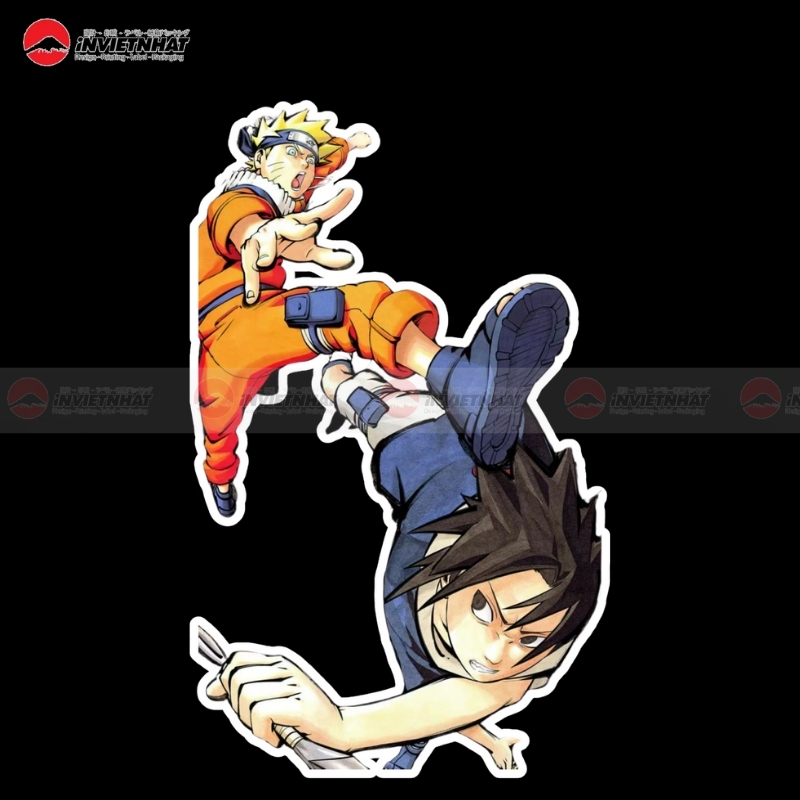 sticker naruto vs sasuke