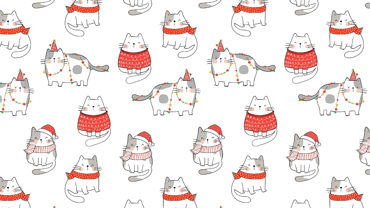 Anh phong nen Noel meo cute