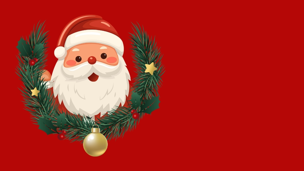 Anh phong nen Noel ong gia Noel co dien do