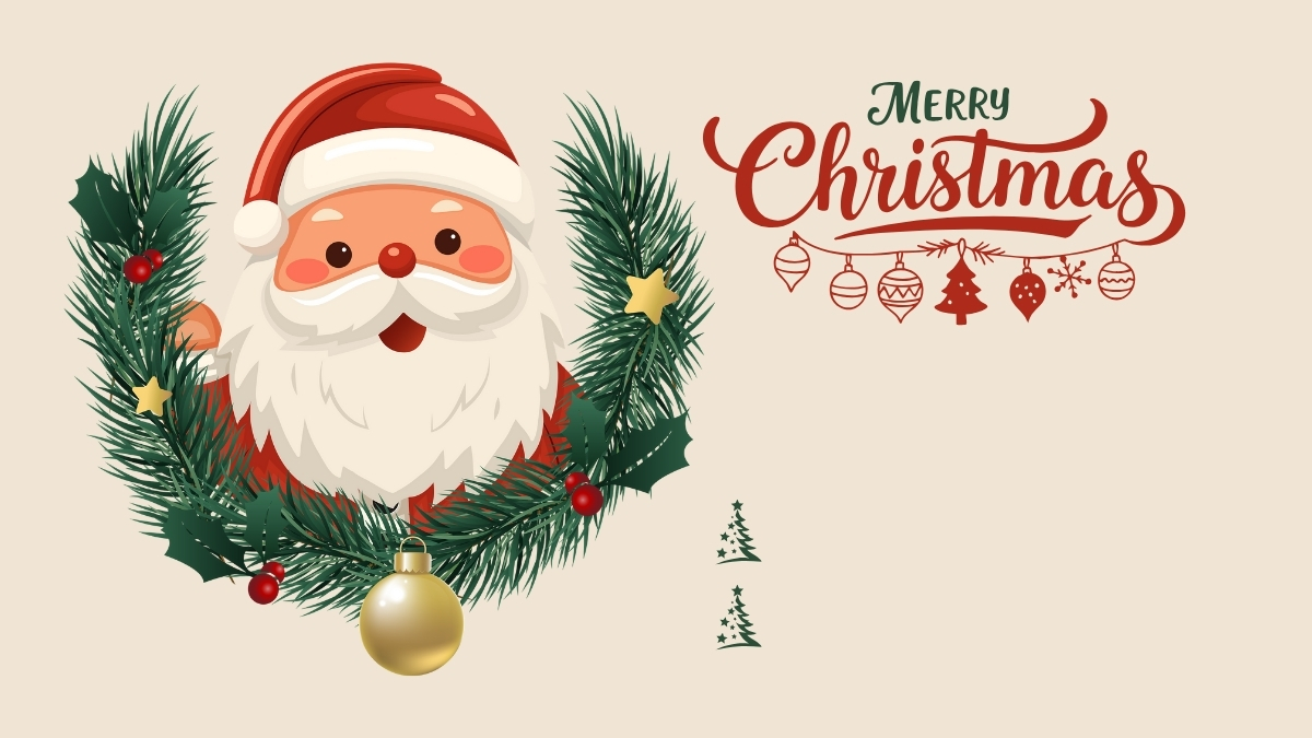 Anh phong nen Noel ong gia Noel hien hoa