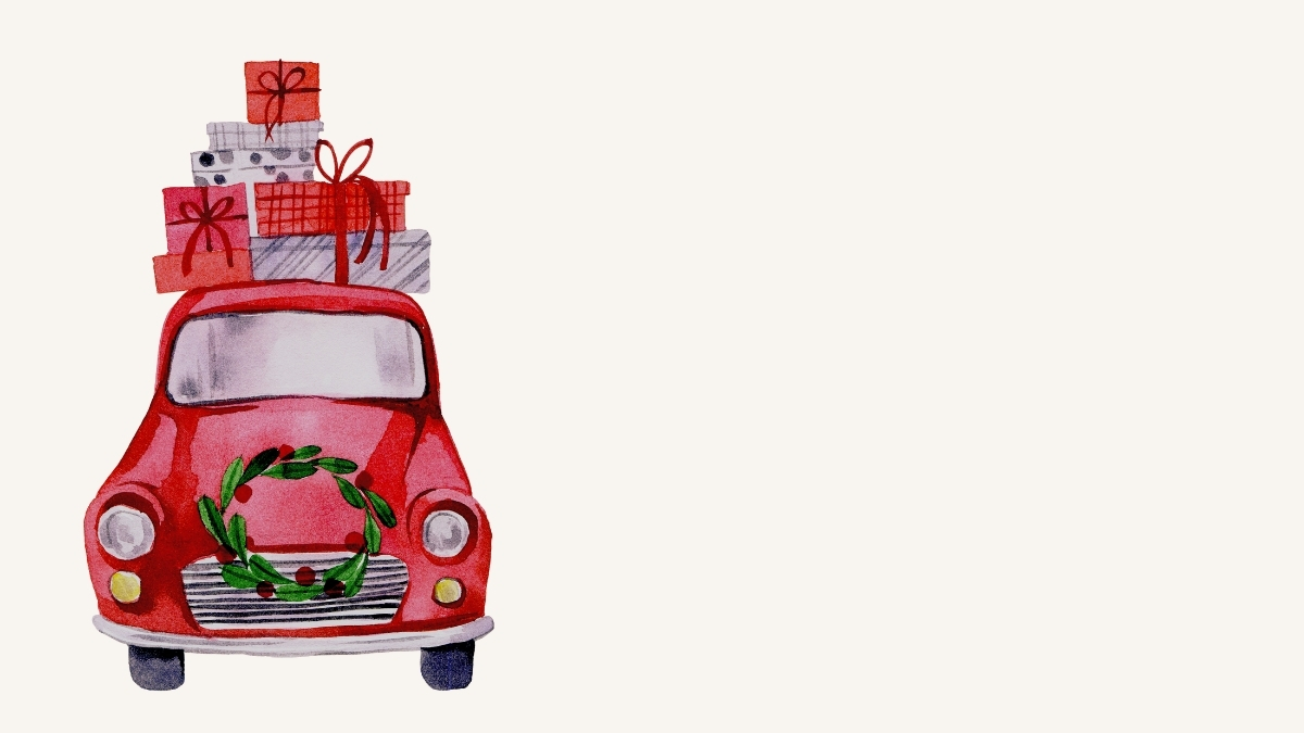 Anh phong nen Noel xe qua Noel vintage co dien