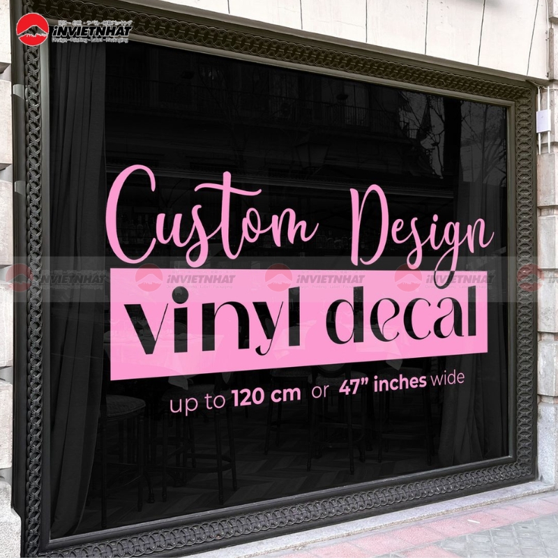 In decal chữ CHUYÊN NGHIỆP, thiết kế theo yêu cầu, giá tốt 18 In decal trong chu trang
