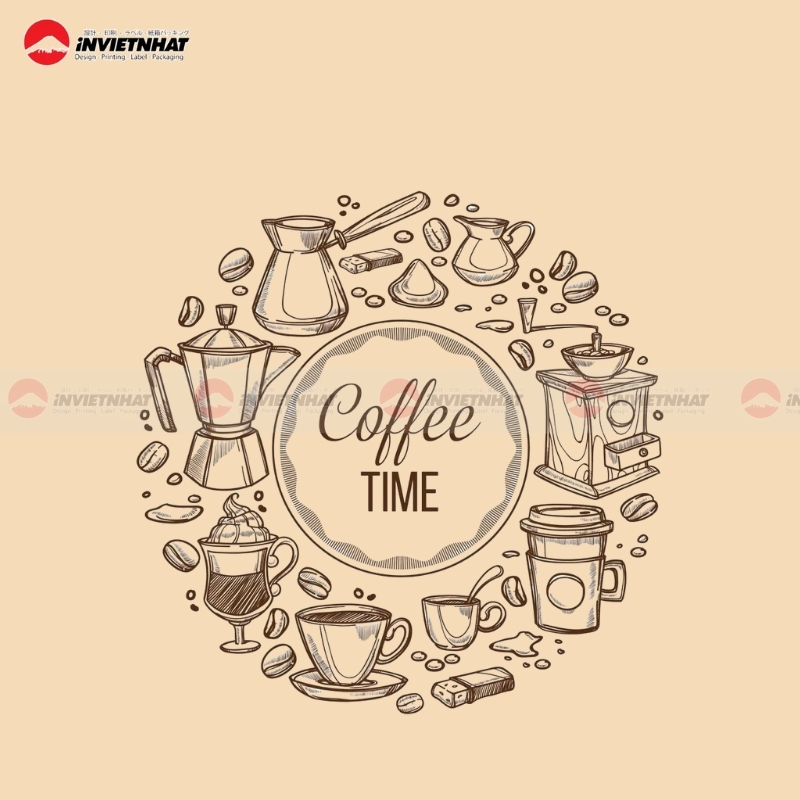 Logo cafe dang chu ky