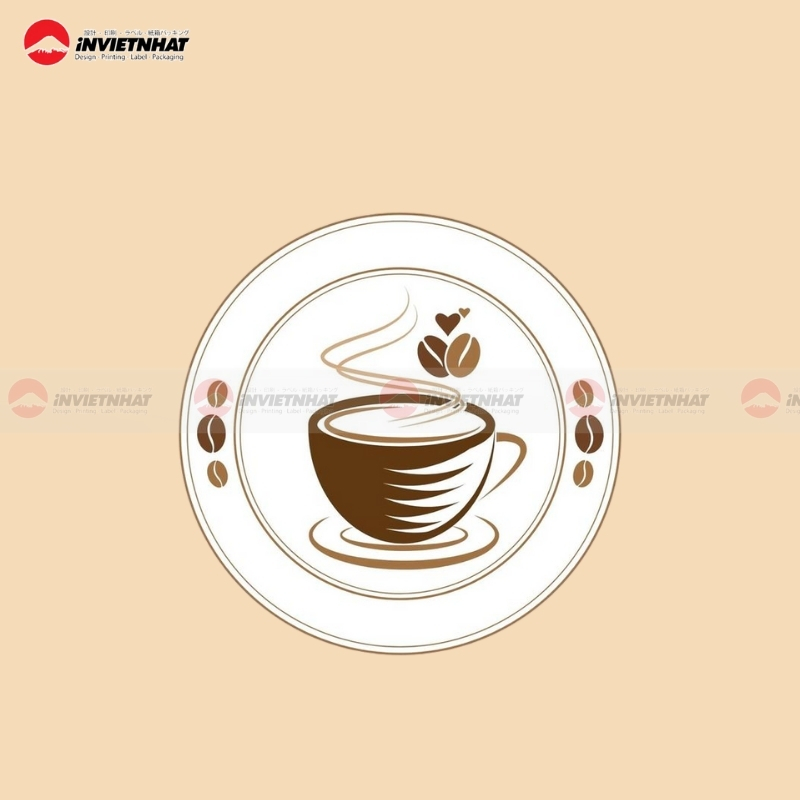 Logo cafe hinh tron