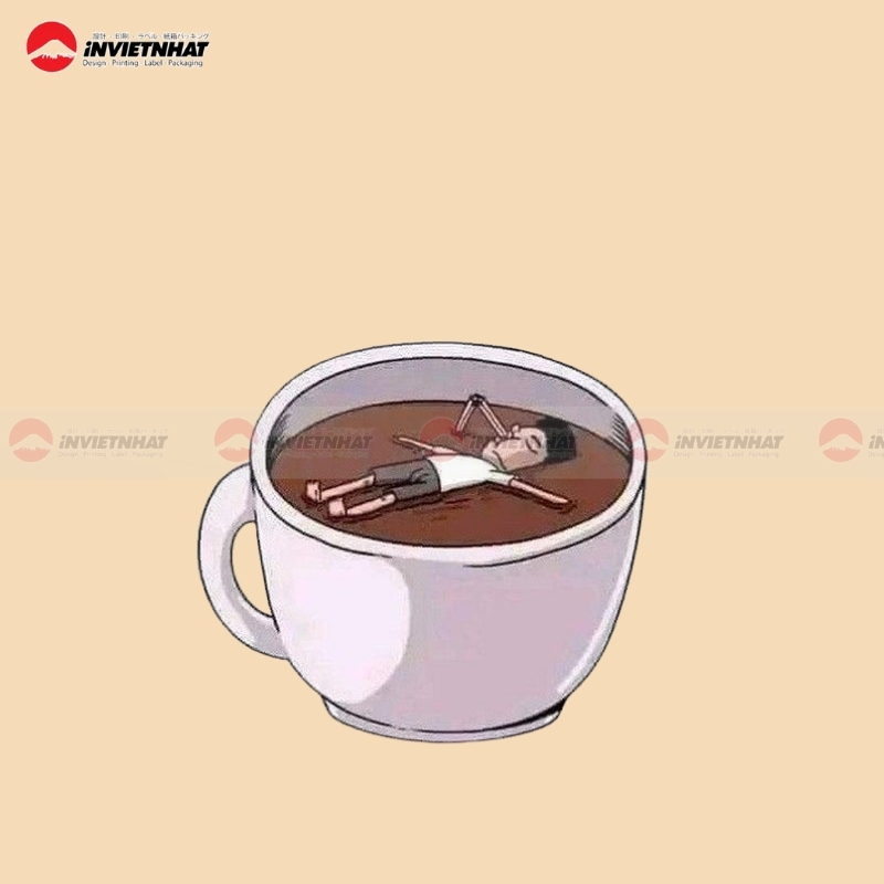 Logo cafe in giay kraft