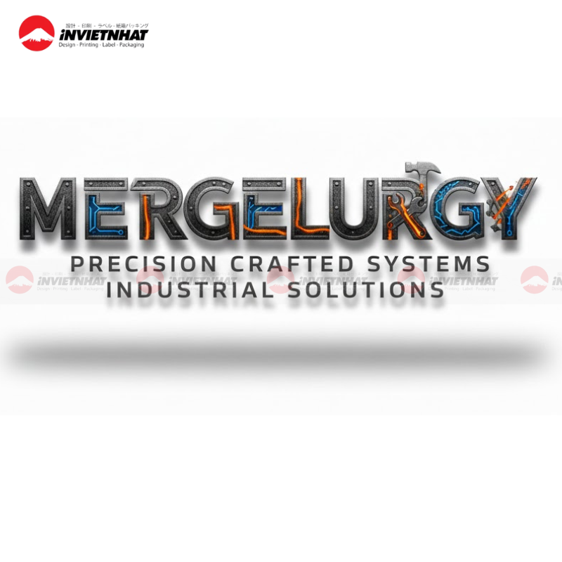 Logo chu co khi phong cach cong nghiep