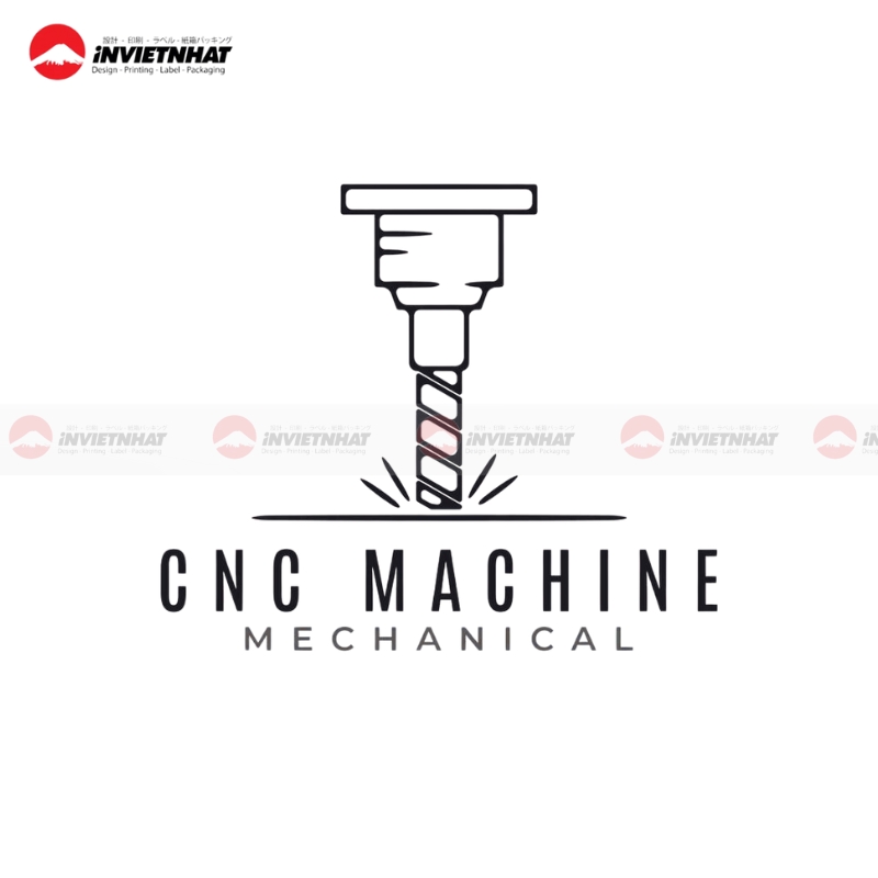 Logo co khi CNC hien dai 1