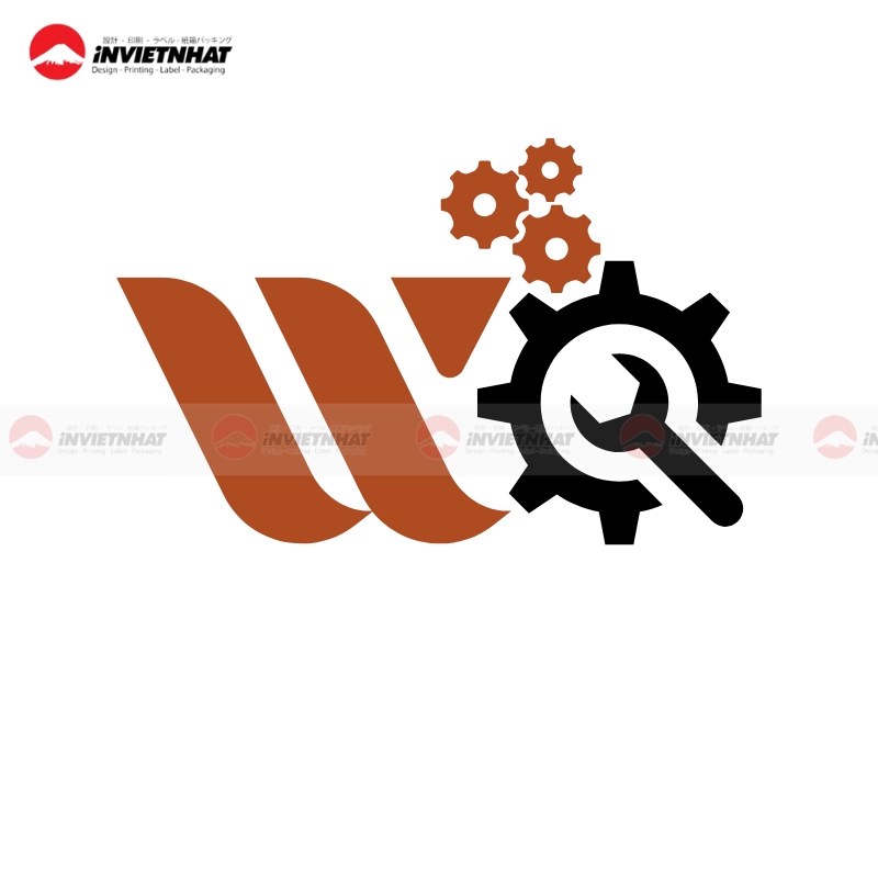 Logo co khi banh rang dam chat cong nghiep tron