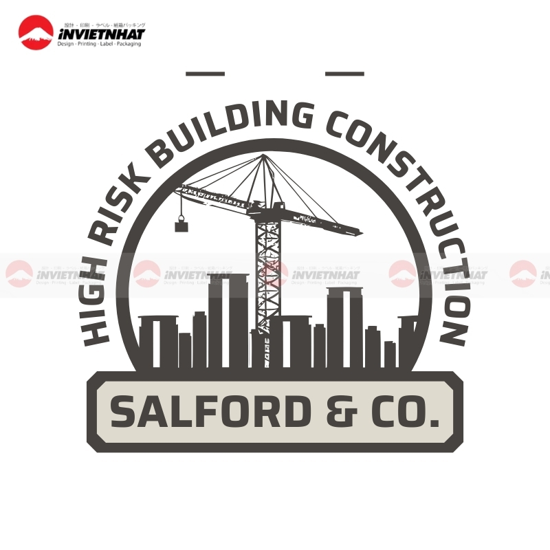 Logo co khi xay dung cho cau thap