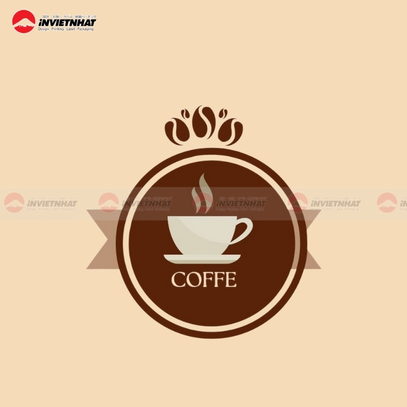 Logo flat design cafe