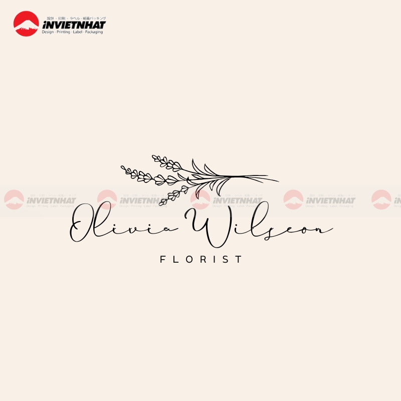 Logo shop hoa dep sang trong