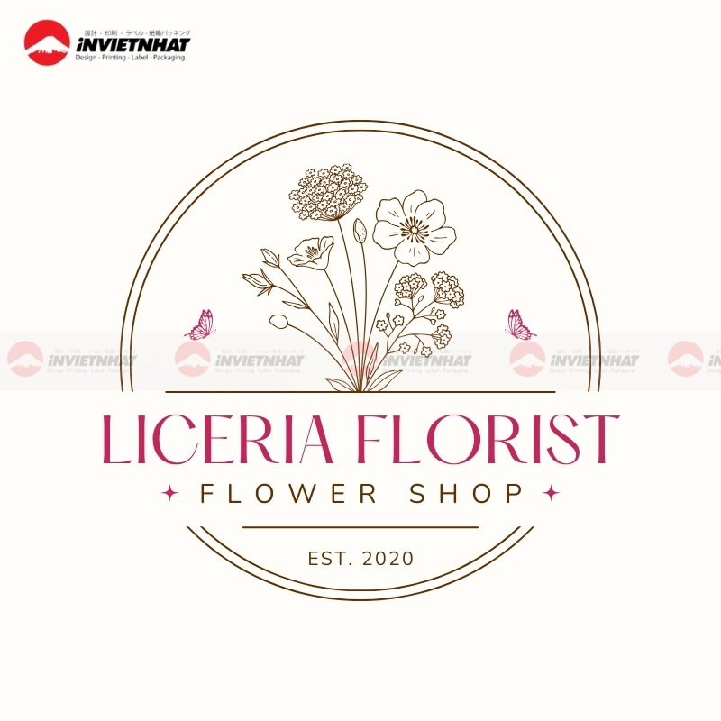 Logo shop hoa tuoi dep doc quyen