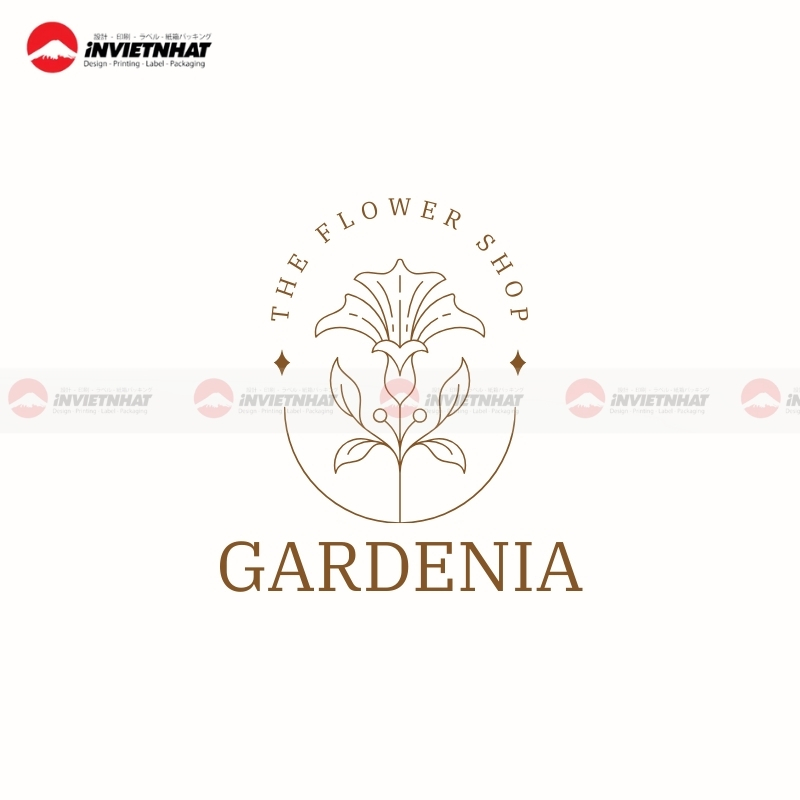 Logo shop hoa tuoi dep don gian