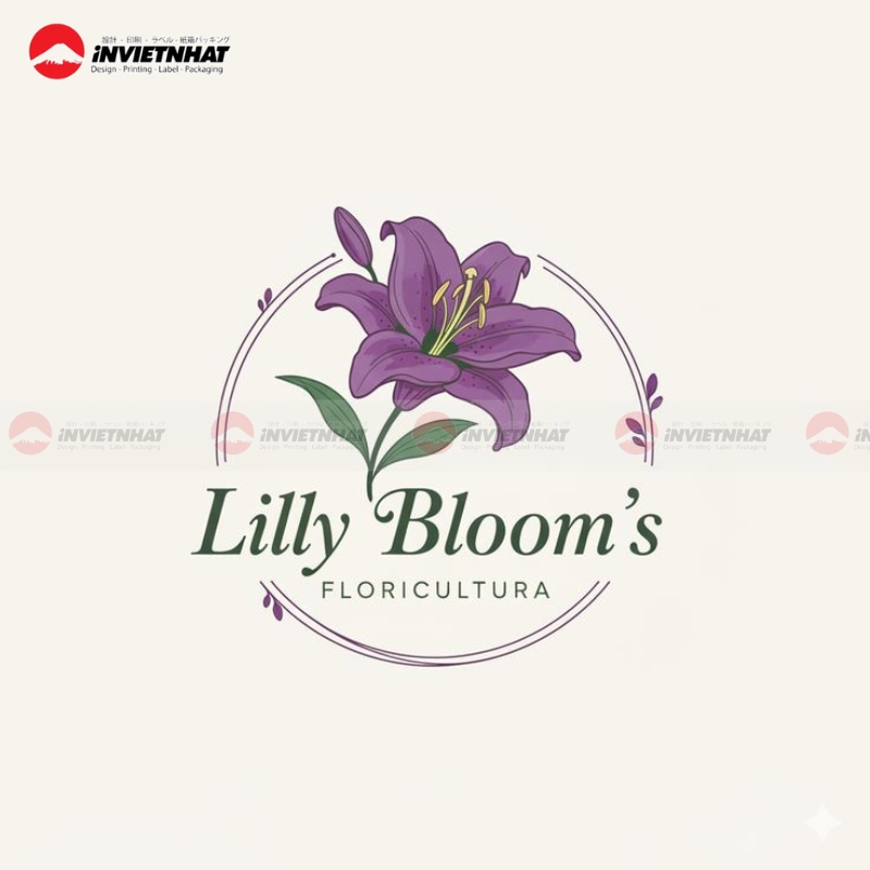 Logo tiem hoa lilly bloom