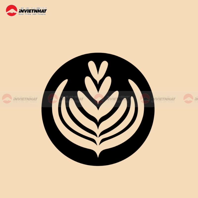 Logo vong tron vet ly cafe