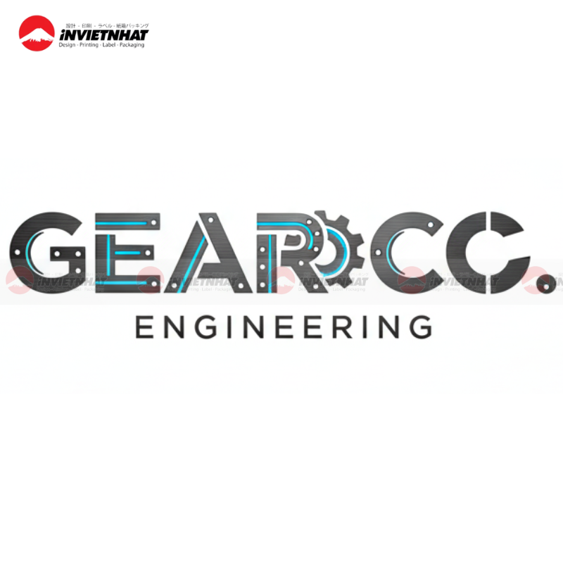 Mau logo co khi dang chu doc dao