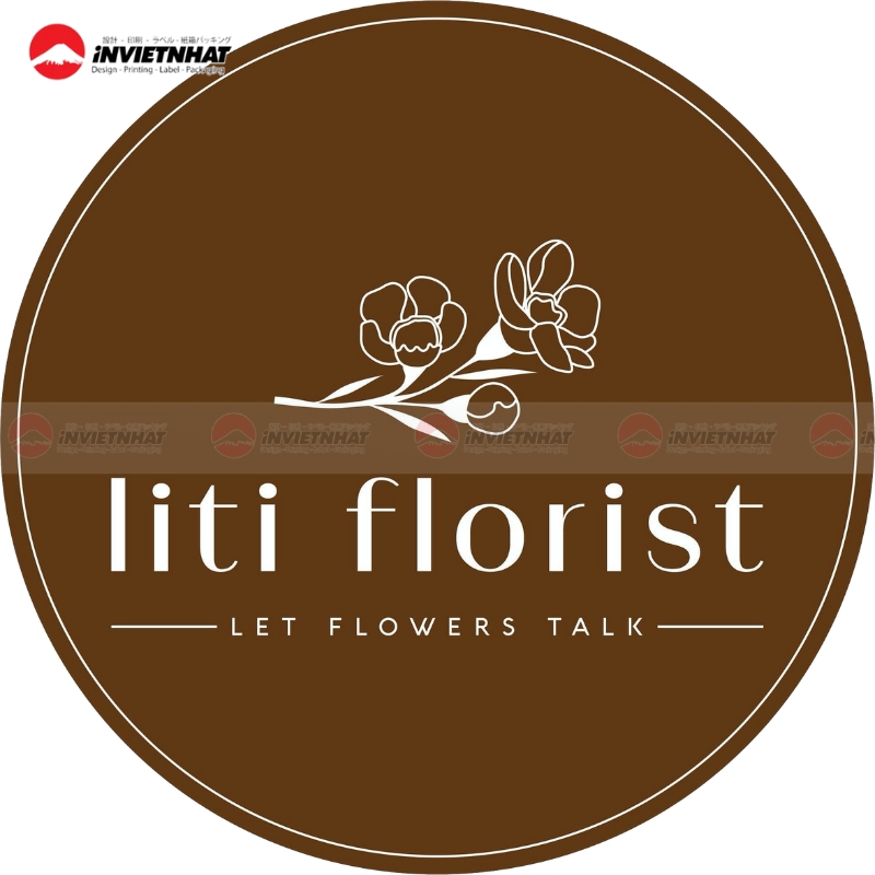 Mau logo shop hoa tuoi dep mau nau