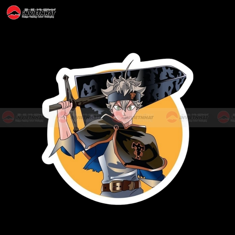 Sticker anime black