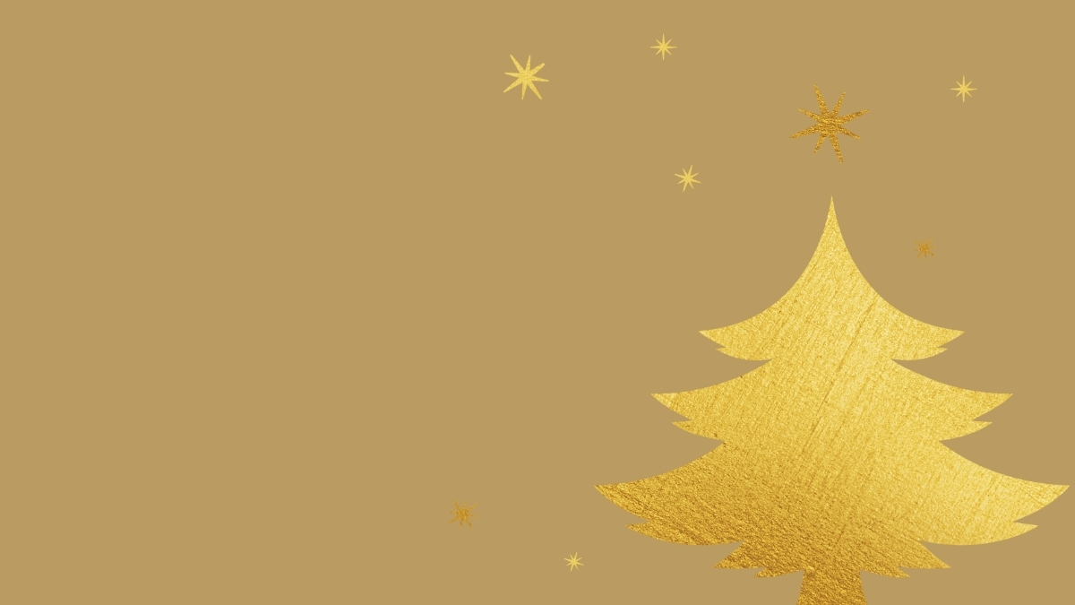 background noel cây thông đẹp vàng nâu