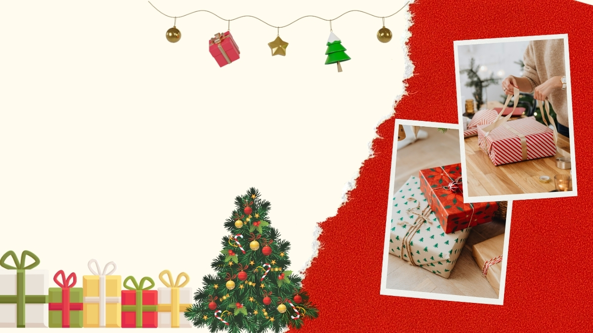 background noel cây thông hiện đại