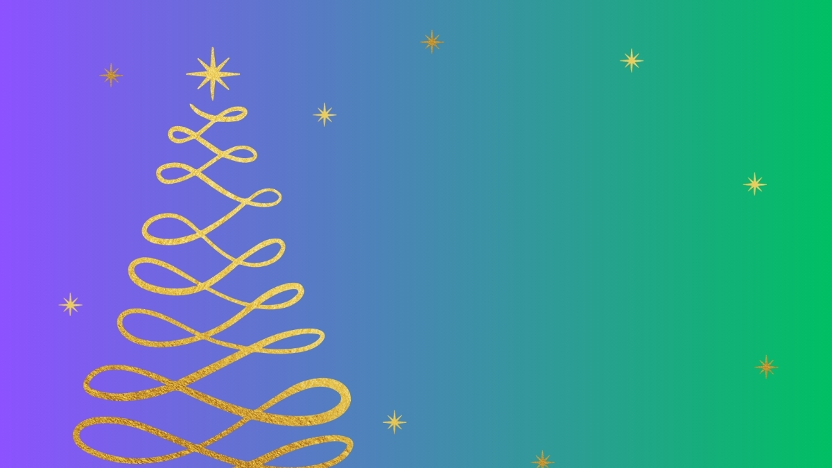 background noel cây thông lung linh gradient