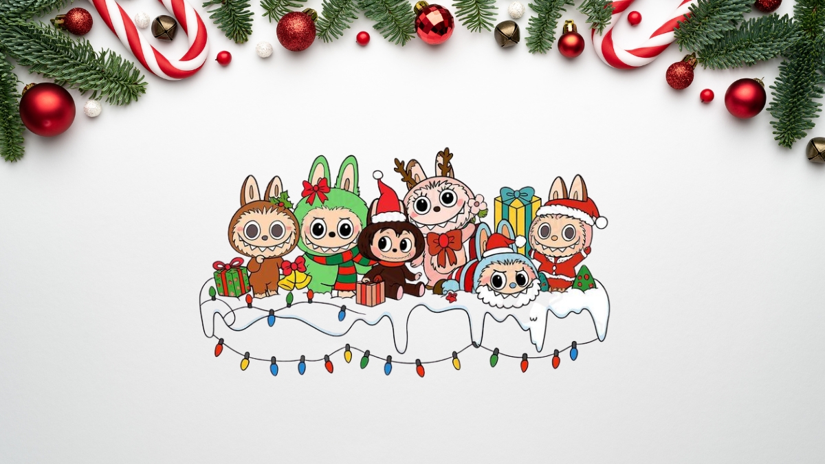 background noel Labubu nổi bật