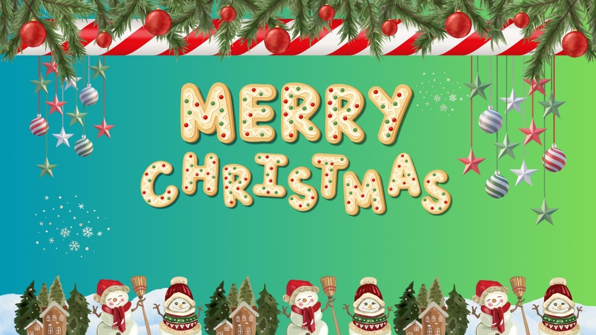 background noel nhánh thông rực rỡ xanh