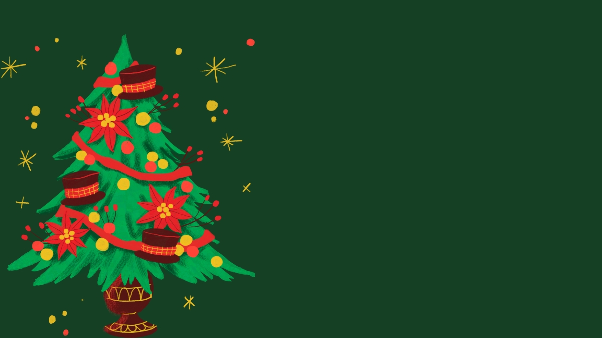background noel tông màu xanh lá