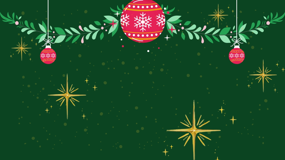 background noel tông màu xanh lá