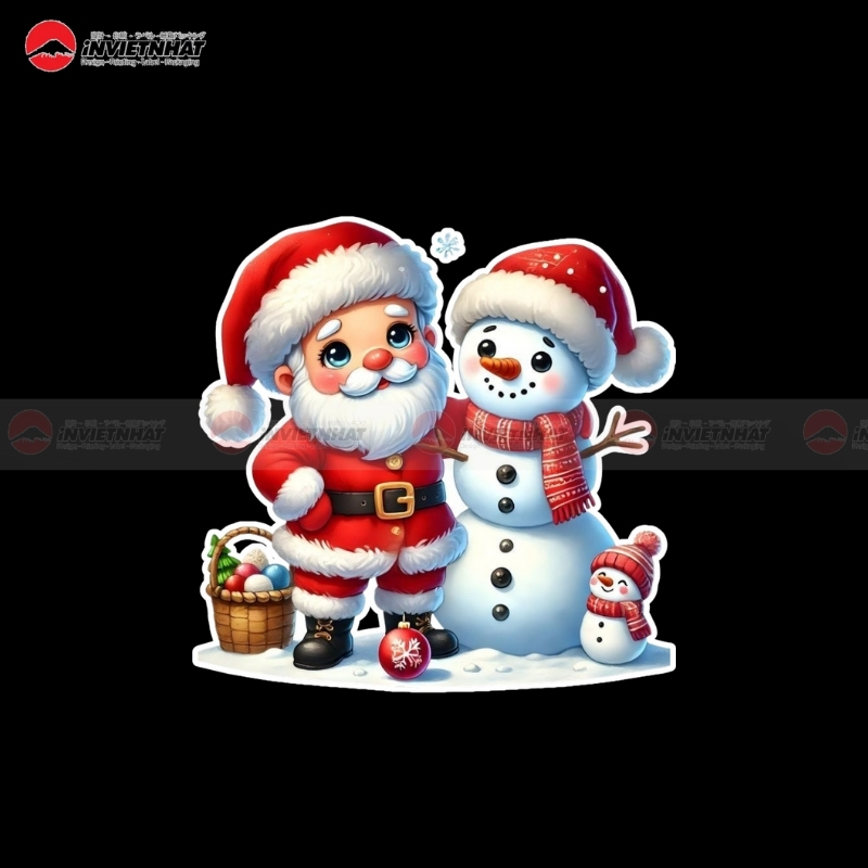 decal ong gia noel mini