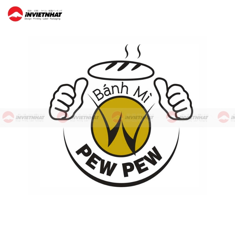 hinh anh logo banh mi phu hop nhan dien thuong hieu pewpew